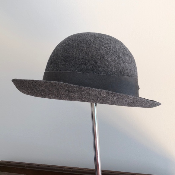 Charcoal Grey Wool Felt Hat - Picture 1 of 6